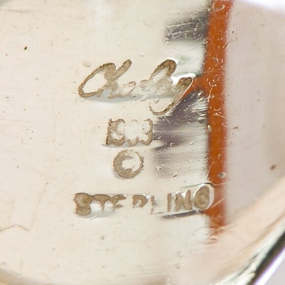 Vintage Cha Ray Inlay Ring (1989) – Sterling Silver w Turquoise, Coral & Lapis - Picture 4 of 7